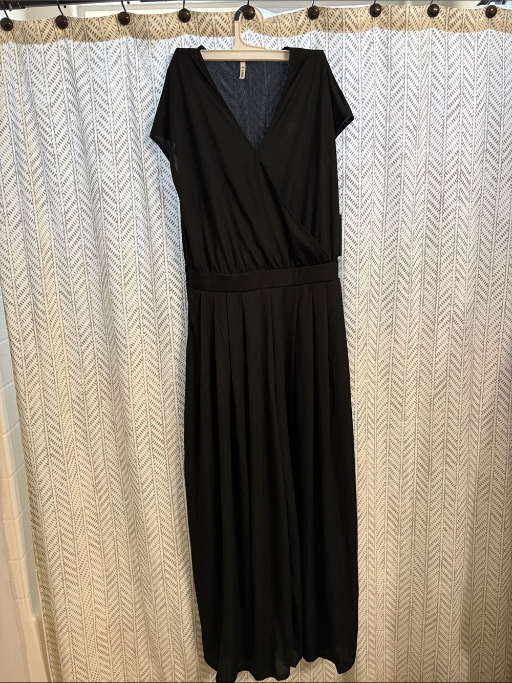 HALARA Black Wrap Jumpsuit Maxi